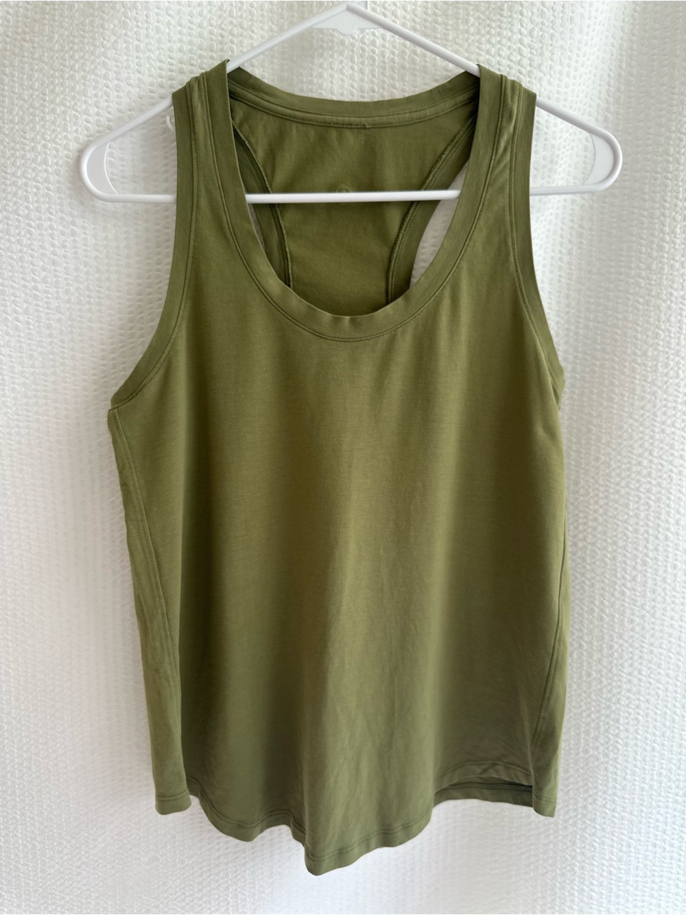 LULULEMON Love Tank Olive Green Racerback Pima Cotton Yoga Top Size 6